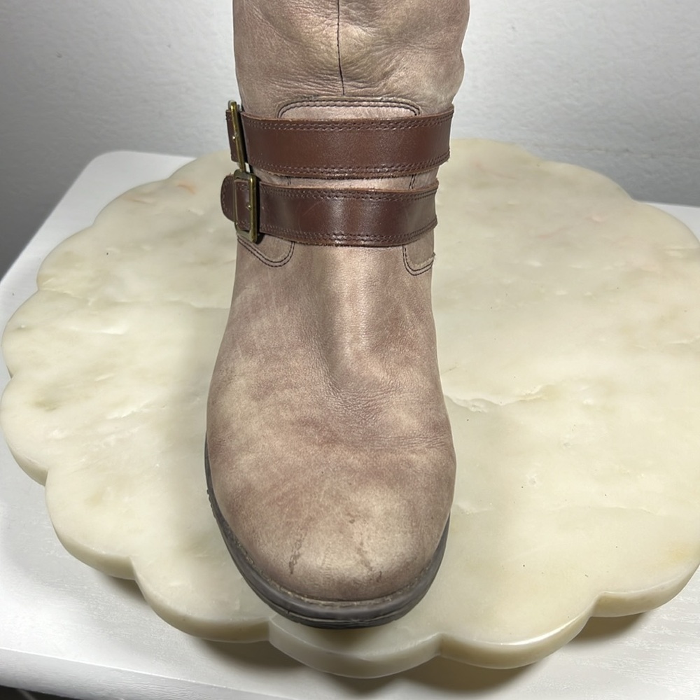 Montana Gavyn Size Grey Leather Riding Boots Sz 8 - Picture 13 of 13